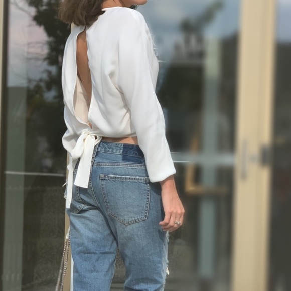 Aritzia Tops - Wilfred Open Back Blouse
